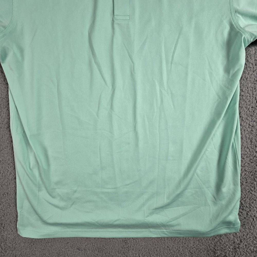 Dunning Golf Polo Shirt Mens Large Green Performance Stretch‎ Wicking - Picture 4 of 11